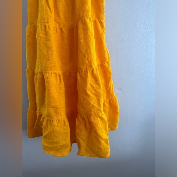 Cat & Jack little girls dress golden yellow dress summer tank top dress size 6/7 - Picture 2 of 7